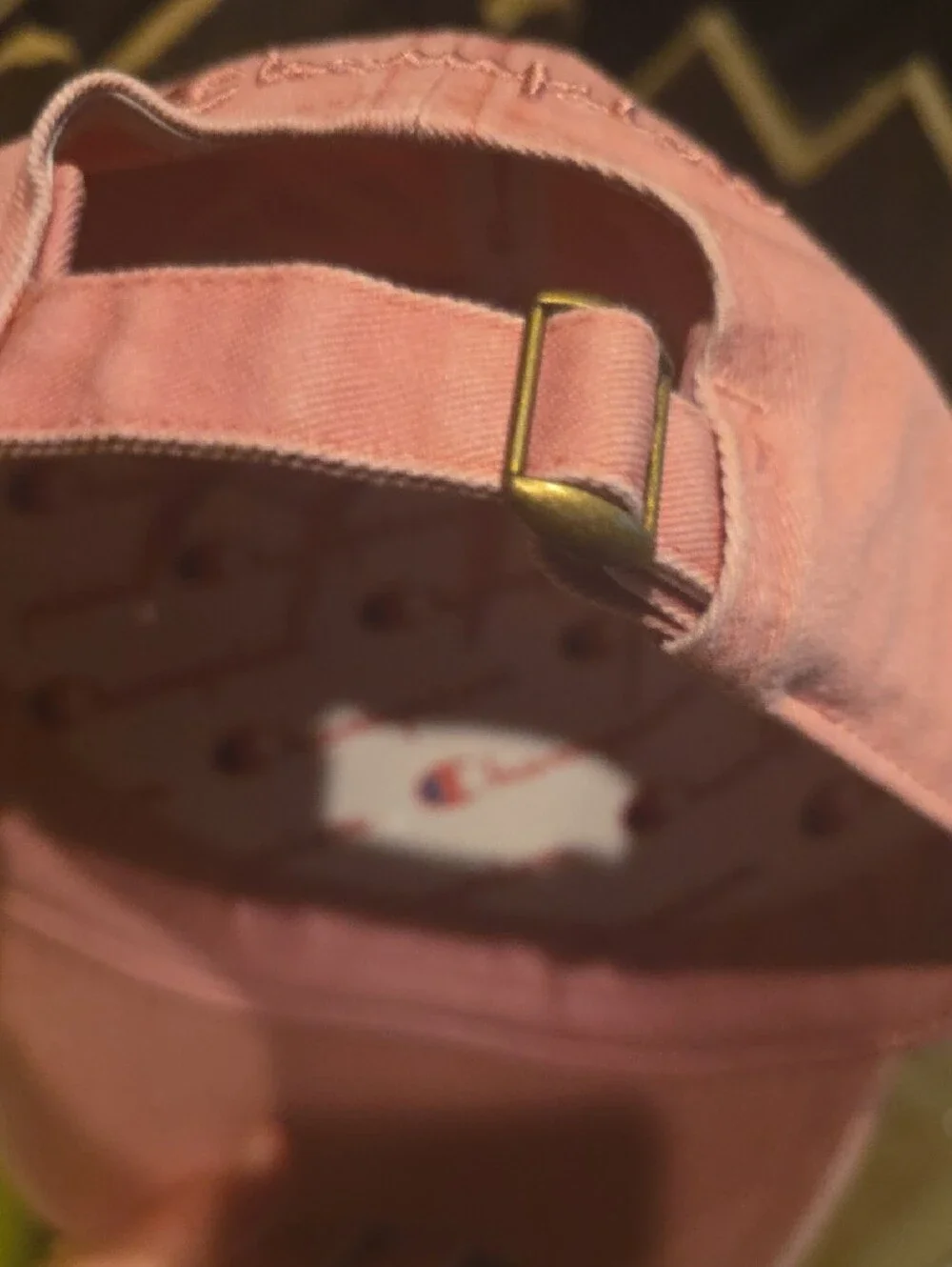 Champion Dusty Pink Baseball Cap with Front Logo Patch